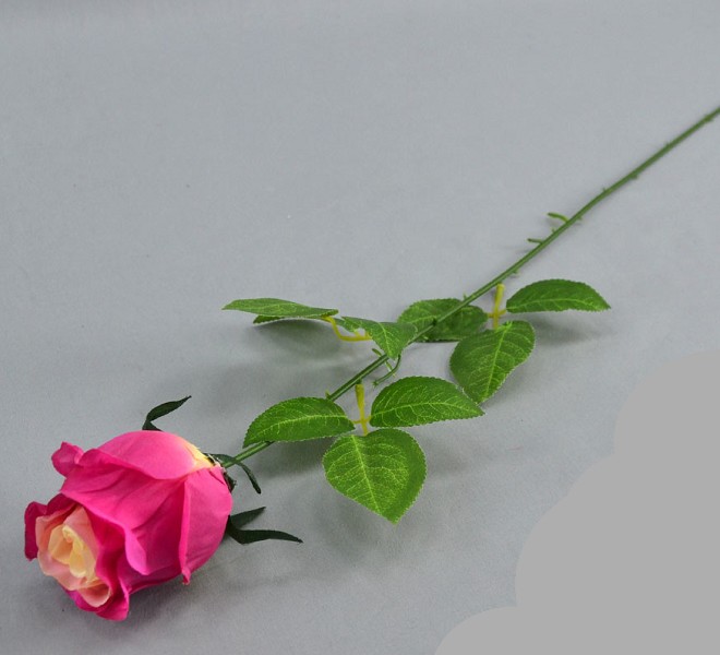 цветы иск. Роза 70 см малиновая/МЦ