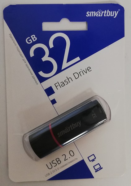 карта памяти Smart Buy USB Flash 32Gb Crown черная (флэшка)/SmB