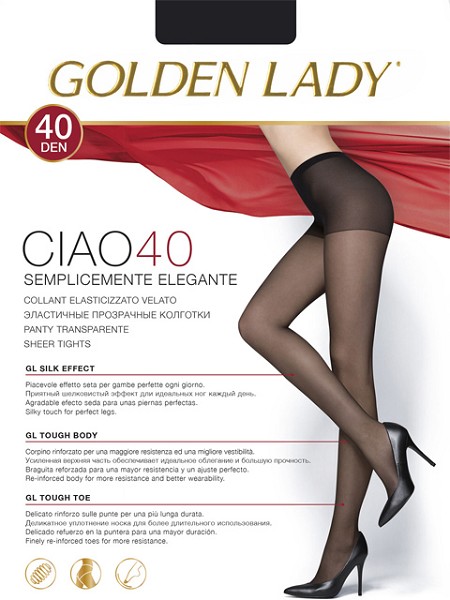 колготки Golden Lady CIAO 40D  5 nero (черный)/Италия/10