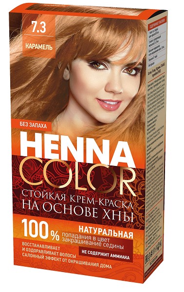 краска-крем д/волос Henna Color  7.3 тон Карамель 115мл/Фитокосметик/20