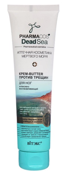 крем д/ног Dead Sea против трещин 100мл (5018)/БелВит/20