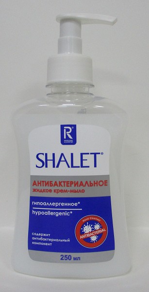 мыло жидк. крем Shalet 250мл доз.Антибактериальное гипоаллергенное/РенcК/11