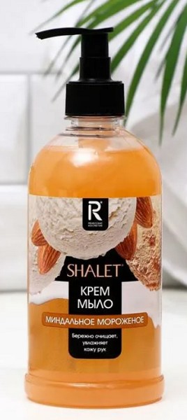 мыло жидк. крем Shalet 500мл Питательное Миндальное мороженое дозатор/РенcК/9