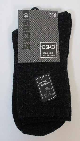 носки муж. OSKO Однотон р.41-47/27-31 б/резинки микс (60%кашемир 25%шерсть 10%па 5%лайкра) теплые/Текс/12