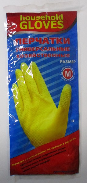перчатки резиновые (латексные)HOUSE HOLD M/TSA/240x12
