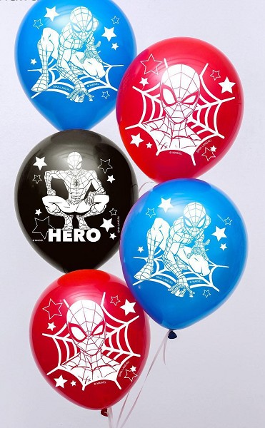 шары надувные Человек-паук набор 5шт размер 12/С-Л