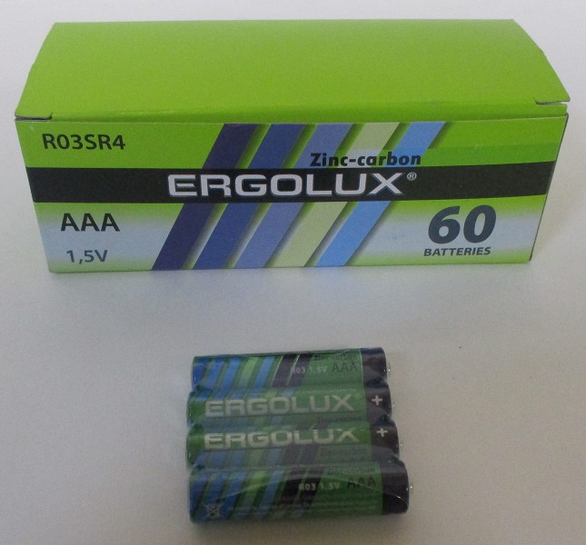 батарейка R03 Ergolux 4S (мизинчик)/китай/1200x60