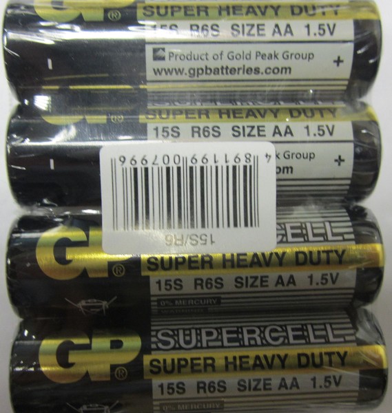 батарейка R06 GP Super Cell S-4 (пальчик)/китай/40x4