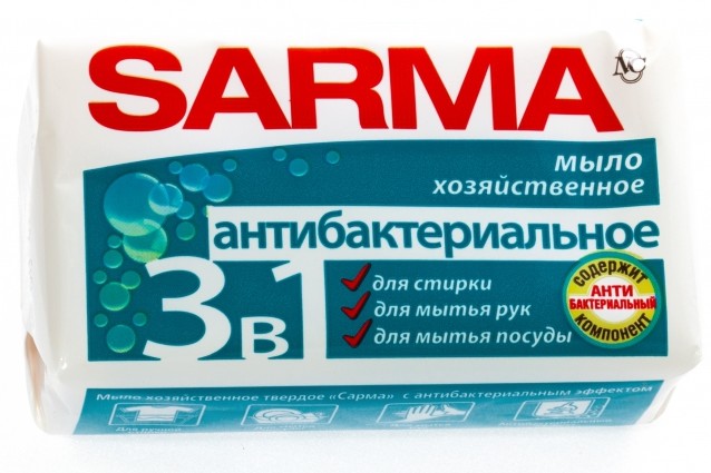 мыло-хоз Сарма с антибак. эффектом 140г. п/п/НК/48x4