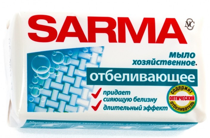 мыло-хоз Сарма с отбелив. эффектом 140г. п/п /НК/48x4