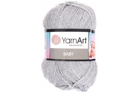 пряжа Беби YARN ART 100%акрил 150м/50г серый/Рукод-е/5