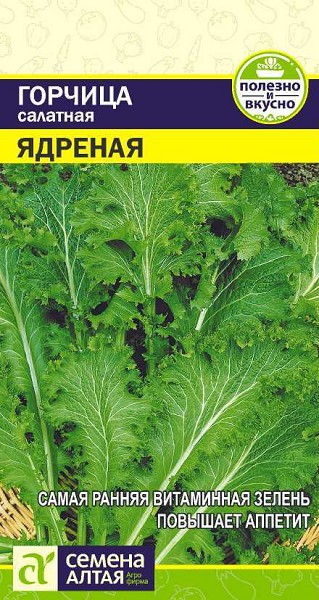 семена Зелень Горчица Ядреная ЦП 0,5гр среднесп./СемАлт/10