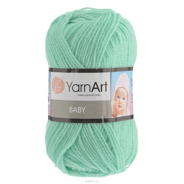 пряжа Беби YARN ART 100%акрил 150м/50г мятный/Рукод-е/5