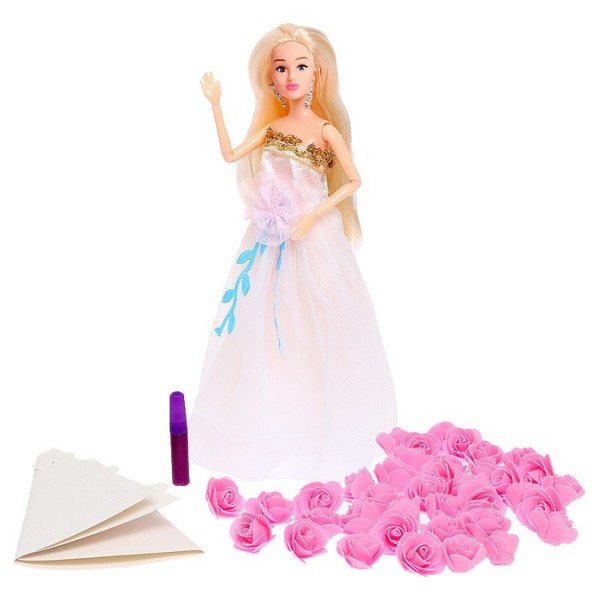 кукла 29см Цветочная принцесса Флори с цветами и блестками (коробка)/С-Л
