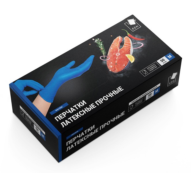 перчатки резиновые (латексные)Glove SDN L/АДМ/250x25