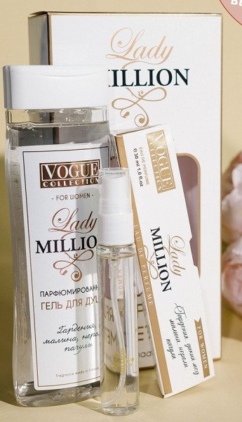 п.набор жен Lady million, Vogue Collection (парфюм/вода-ручка+гель д/душа 250мл) (м)/АромаГр/10