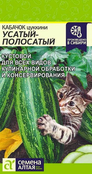 семена Кабачок Усатый Полосатый ЦП 2гр Созревание наступает на 40-42 день /СемАлт/10