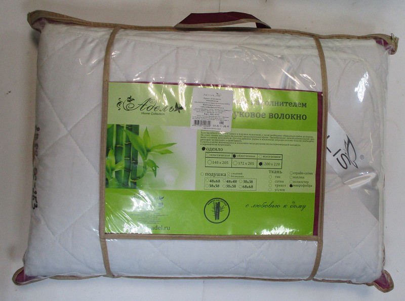 одеяло 200*220 ЕВРО Бамбук облегченное (наполнит. п/э бамбук.волокно/ткань микрофибра 100% п/э)/РТК