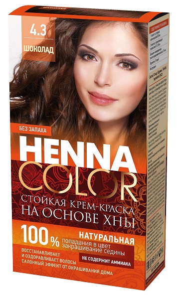 краска-крем д/волос Henna Color  4.3 тон Шоколад 115мл/Фитокосметик/20