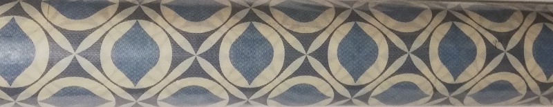 клеенка столовая 25м*1,25м на тканной основе (серый, синий орнамент)/Тверь