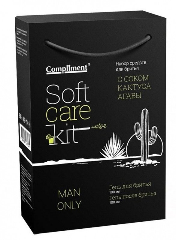 п.набор муж. №1292 Compliment Soft Care Kit.Man Only (гель д/бритья 100мл + гель после бритья 100мл)/Тим/8