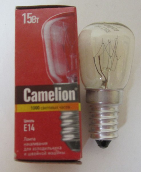 электр лампа 15Вт Camelion E14 д/холодильников/ЭлТ