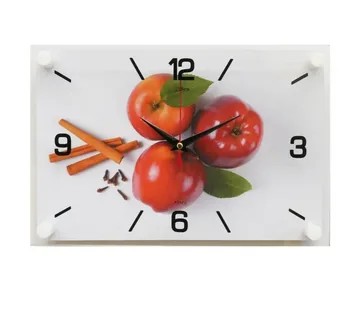 часы настен 20*30см кухня Яблоки корица 2030-34/21 век