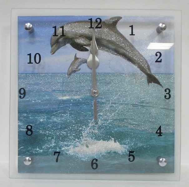 часы настен 25*25см природа Дельфин В42/Сюжет