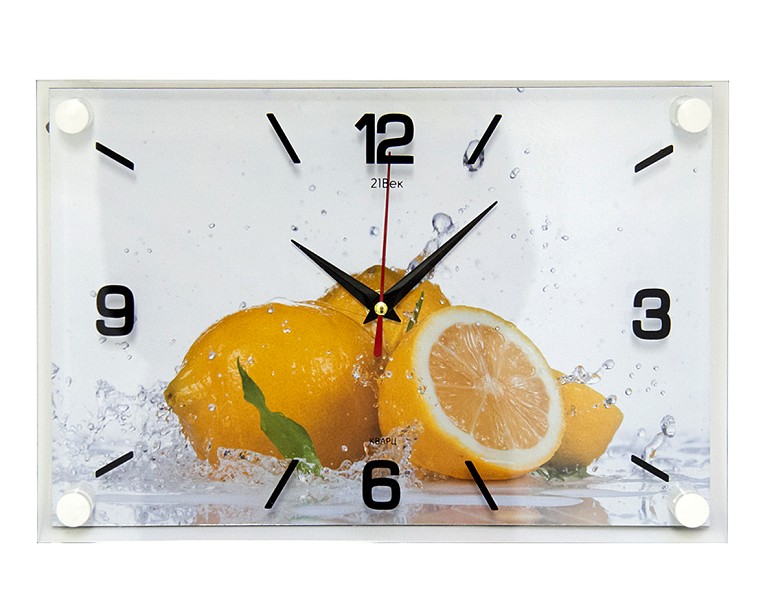 часы настен 20*30см кухня Лимон 2030-32/21 век