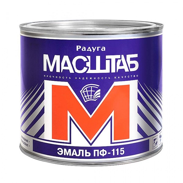 эмаль ПФ 115 шоколадная 1,8кг Масштаб/Радуга/6