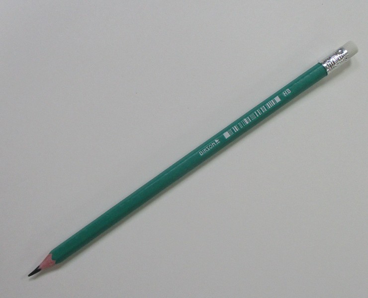 карандаш ч/гр BIKSON пластик зеленый корпус с ластиком /Интэк/72x12