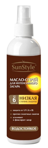 масло д/интенсивного загара 125мл SunStyle SPF-6 спрей/ЛТ/6