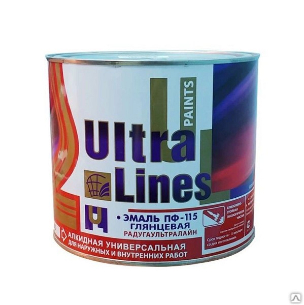эмаль ПФ 115 шоколадная 1,8кг ULTRA Lines/Радуга/6
