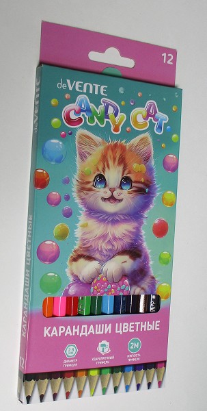 карандаши цв. 12цв deVENTE Candy Cat заточ. /Интэк/240x12