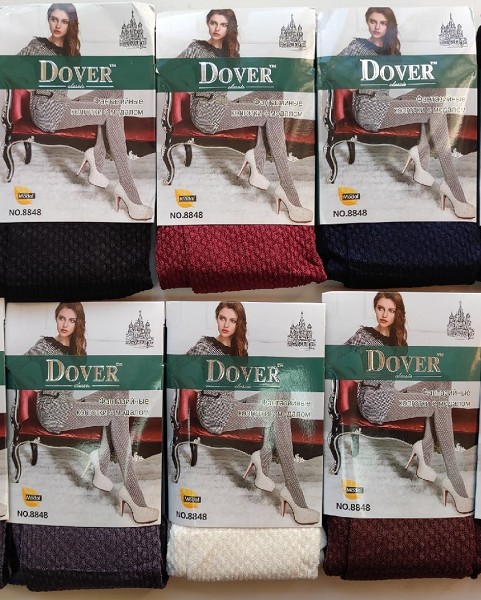 колготки жен. Dover 8848 р.42-48 коричневый с рис фантазийные (80%модал 15% полиамид, 5% эластан.) теплые/Текс/10