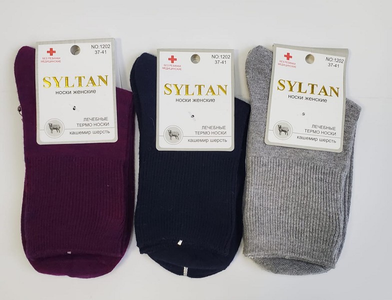 носки жен. Syltan Однотонные р.37-41мед. микс (кашемир85%па15% ) теплые/Текс/10