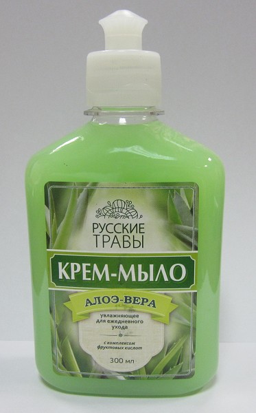 мыло жидк крем Русские травы 300мл пуш-пул Алоэ-Вера/АМС/12