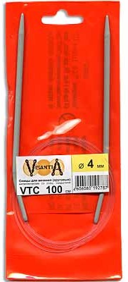 спицы д/вязания Visantia круговые,металл.со спец.покрыт.d 4,0мм 100см/Рукод-е