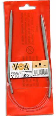 спицы д/вязания Visantia круговые,металл.со спец.покрыт.d 5.0мм 100см/Рукод-е