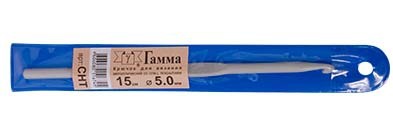 крючки д/вязания GAMMA металл 15см d 5.0мм с покрытием/ГМ