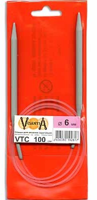 спицы д/вязания Visantia круговые,металл.со спец.покрыт.d 6.0мм 100см/Рукод-е