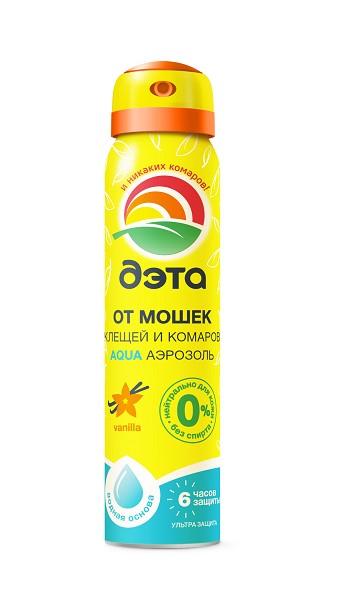 инс аэр Дэта Аква (AQUA) 100мл от мошек,клещей и комаров/Хкл/24