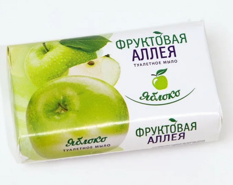 мыло туал. Фруктовая аллея 90гр Яблоко/Казан/104