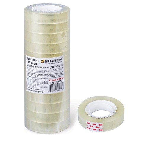 скотч 12*33м прозрачный 