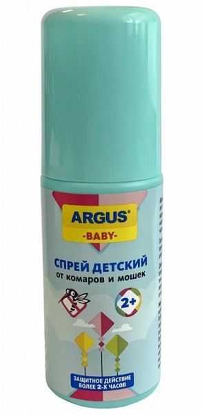 инс спрей Аргус Baby детский от комаров с 2лет 75мл /Ав/24
