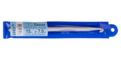 крючки д/вязания GAMMA металл 15см d 7.0мм с покрытием/Рукод-е