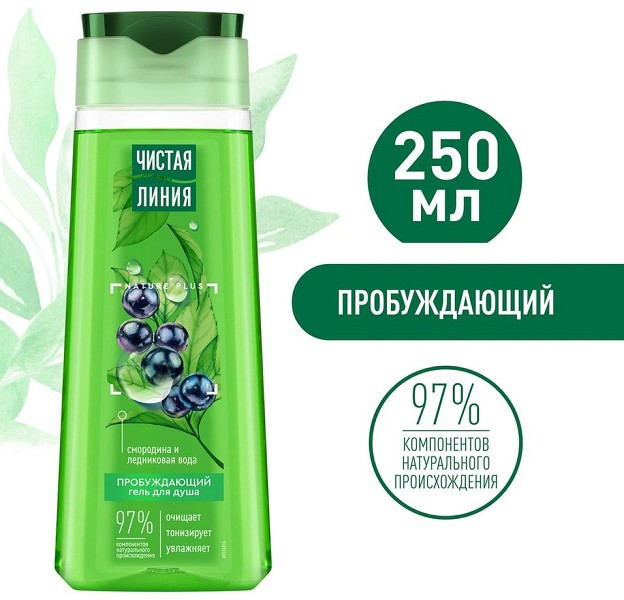 гель д/душа ЧЛ 250мл Пробуждающий(смородина и ледниковая вода)/УС/12x6
