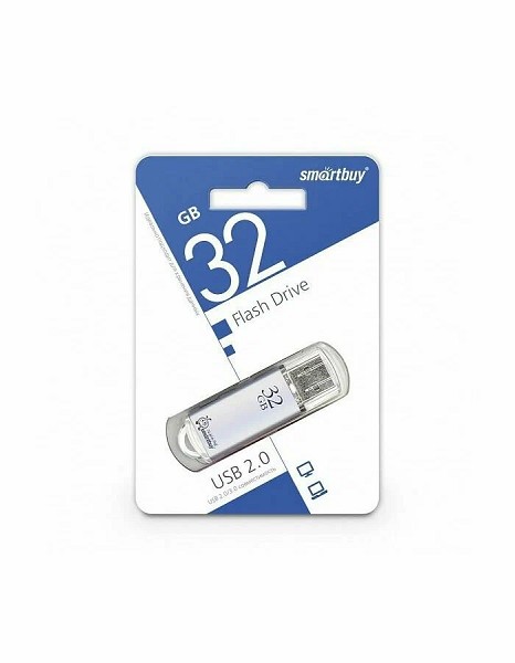 карта памяти Smart Buy USB Flash 32Gb V-Cut Silver (флэшка)/SmB