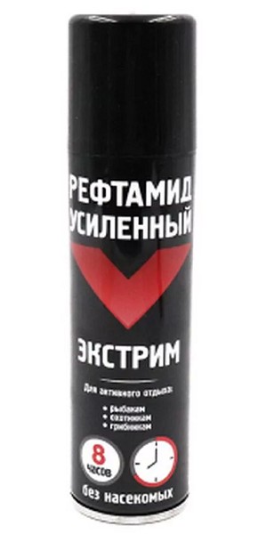 инс аэр РЕФТАМИД Экстрим Усиленный(ЧЕРНЫЙ) комар,клещ,мошка 150мл/Сибиар/24
