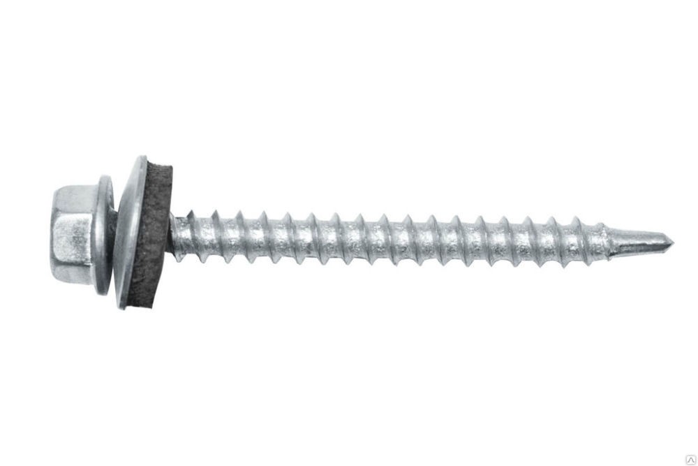 саморезы кровельные оц. сверло с шайбой 4.8х 50 (200шт)/T-krep/10
